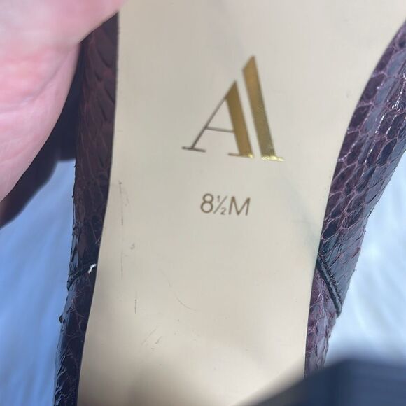 Ava & Aiden Purple/Black Snake High Heeled Booties Sz 8.5 - Picture 6 of 7